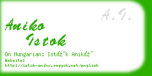 aniko istok business card